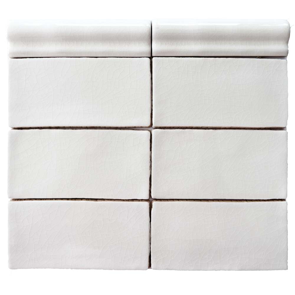 Frost 2"x6" Blanco Ceramic Glossy Chair Rail