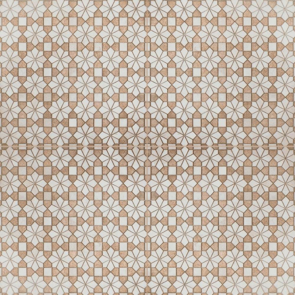 Roman Road 8"x8" Bejmat Porcelain Glossy Tile