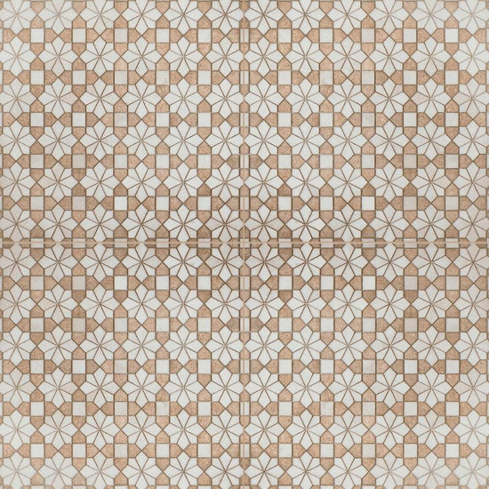 Roman Road 8"x8" Bejmat Porcelain Glossy Tile