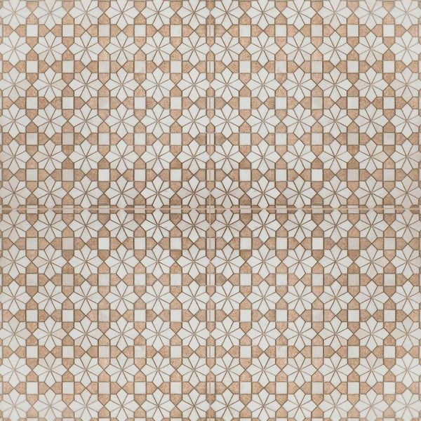 Roman Road 8"x8" Bejmat Porcelain Glossy Tile