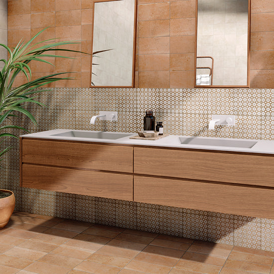 Roman Road 8"x8" Bejmat Porcelain Glossy Tile