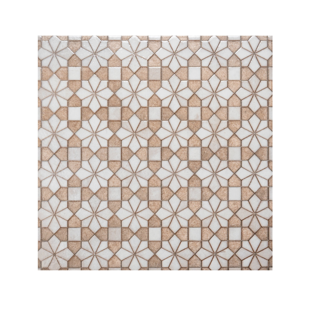 Roman Road 8"x8" Bejmat Porcelain Glossy Tile