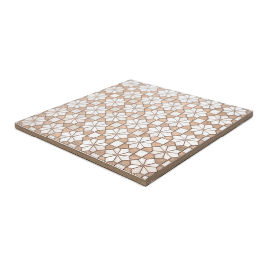 Roman Road 8"x8" Bejmat Porcelain Glossy Tile