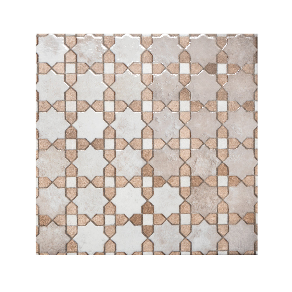 Roman Road 8"x8" Riad Porcelain Glossy Tile