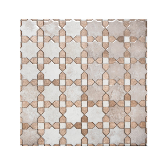 Roman Road 8"x8" Riad Porcelain Glossy Tile
