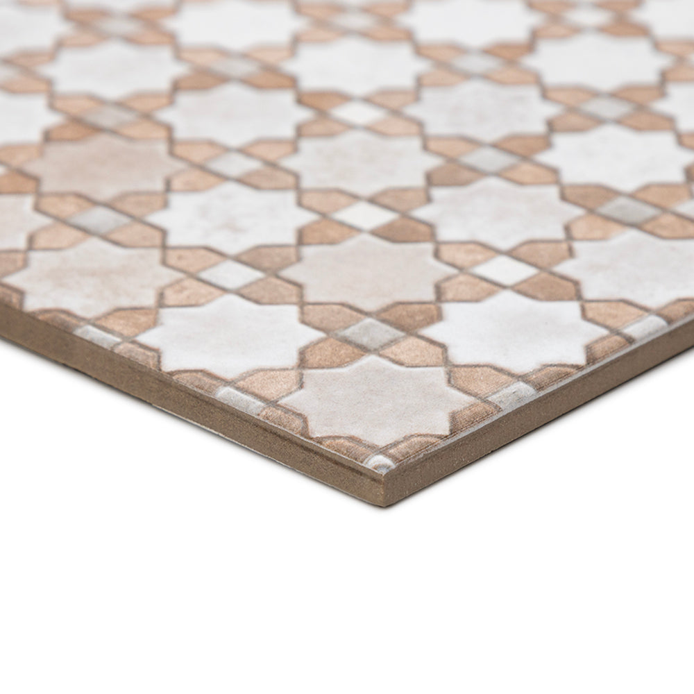 Roman Road 8"x8" Riad Porcelain Glossy Tile