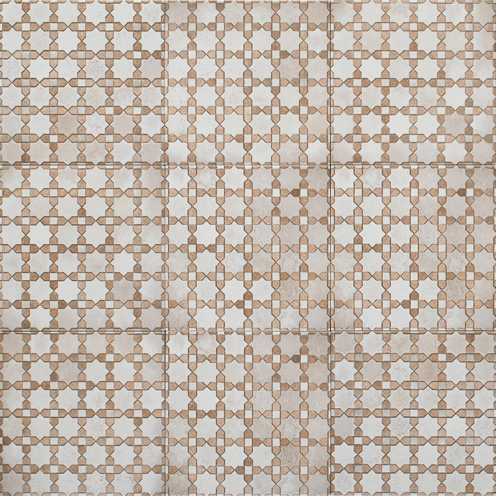 Roman Road 8"x8" Riad Porcelain Glossy Tile