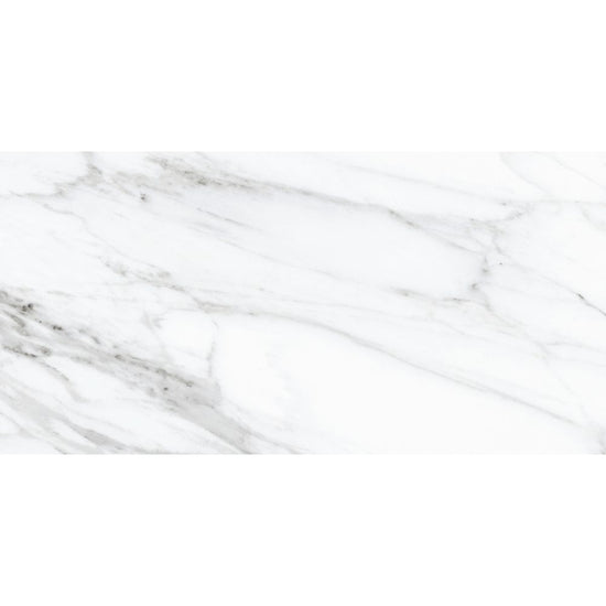 Belus 24" x 48" White Porcelain Polished Tile