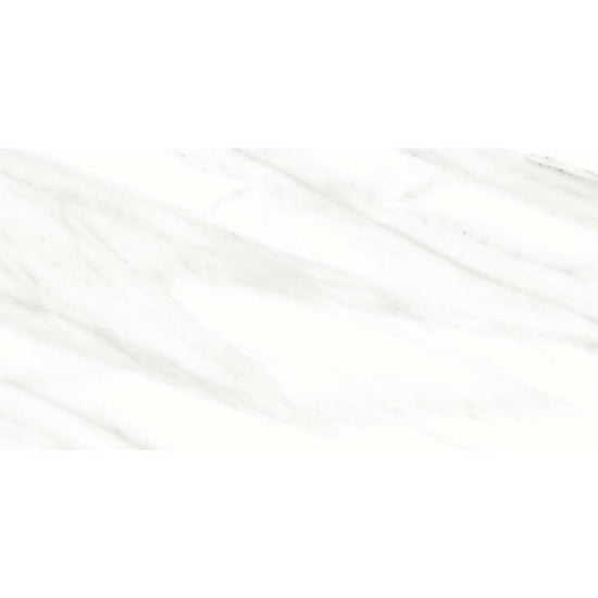 Belus 24" x 48" White Porcelain Polished Tile