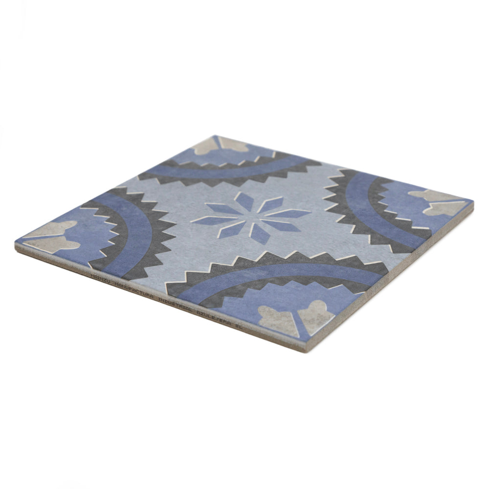 Verity Poppy 8" x 8" Azul Porcelain Matte Tile