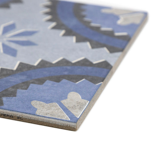 Verity Poppy 8" x 8" Azul Porcelain Matte Tile