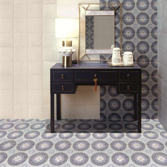 Verity Poppy 8" x 8" Azul Porcelain Matte Tile