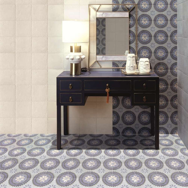 Verity Poppy 8" x 8" Azul Porcelain Matte Tile