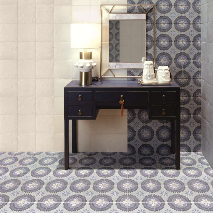 Verity Poppy 8" x 8" Azul Porcelain Matte Tile