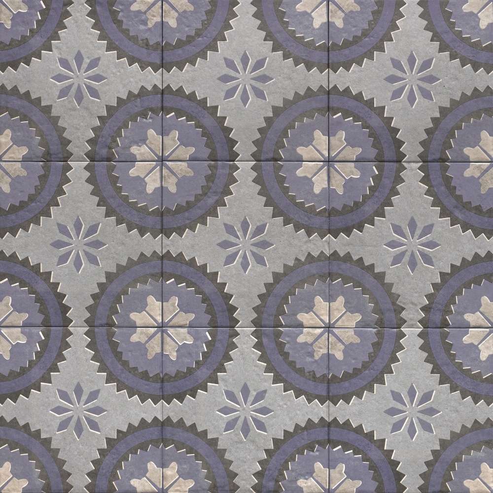 Verity Poppy 8" x 8" Azul Porcelain Matte Tile