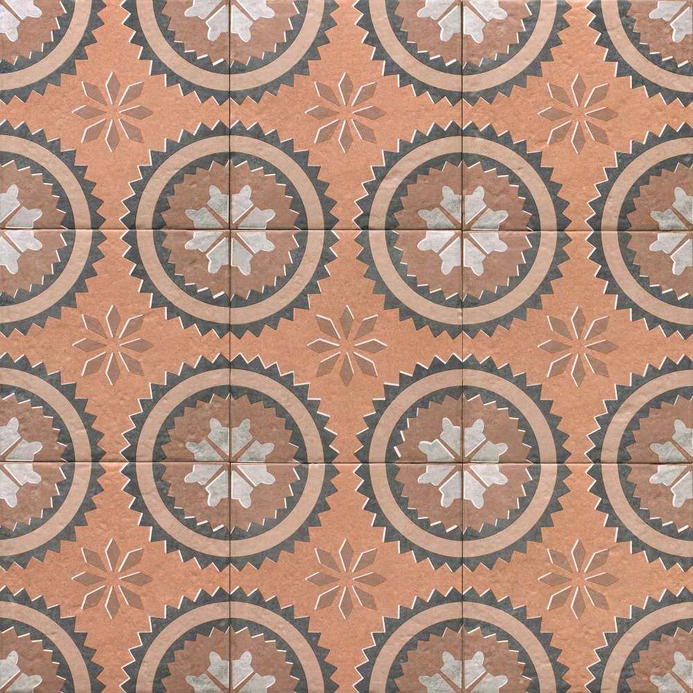 Verity Poppy 8" x 8" Cotto Porcelain Matte Tile