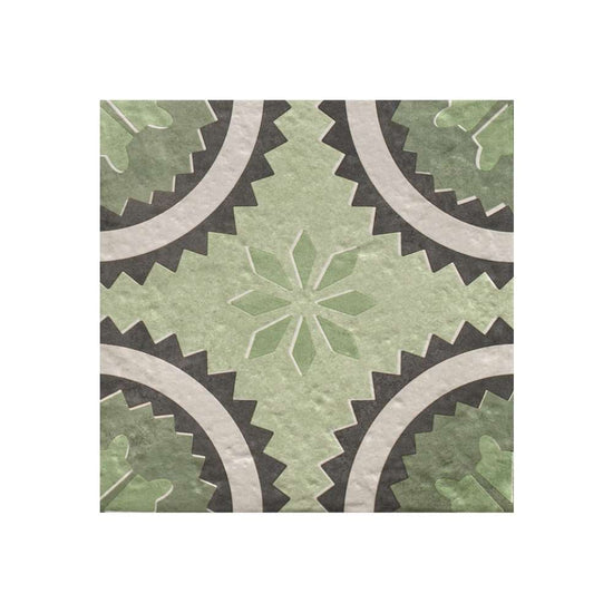 Verity Poppy 8" x 8" Verde Porcelain Matte Tile
