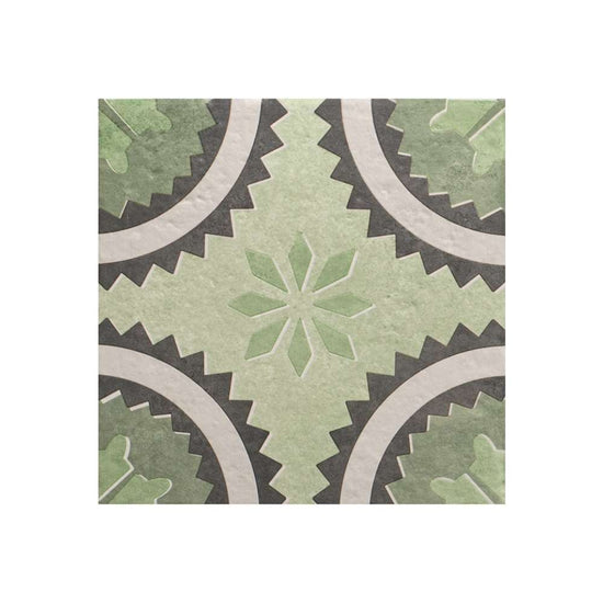 Verity Poppy 8" x 8" Verde Porcelain Matte Tile