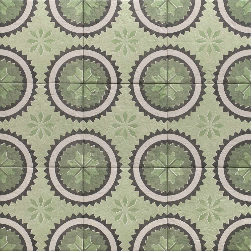 Verity Poppy 8" x 8" Verde Porcelain Matte Tile