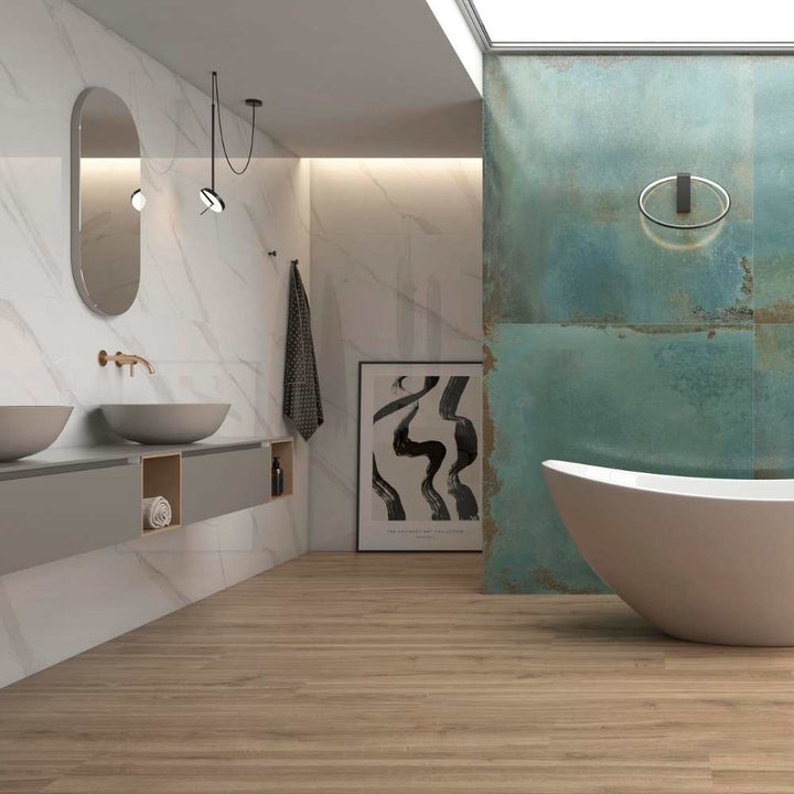 Delaney 24"x48" White Porcelain Polished Tile