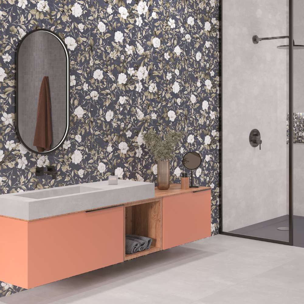 Idyll 24" x 48" Cotton Porcelain Matte & Glossy Tile