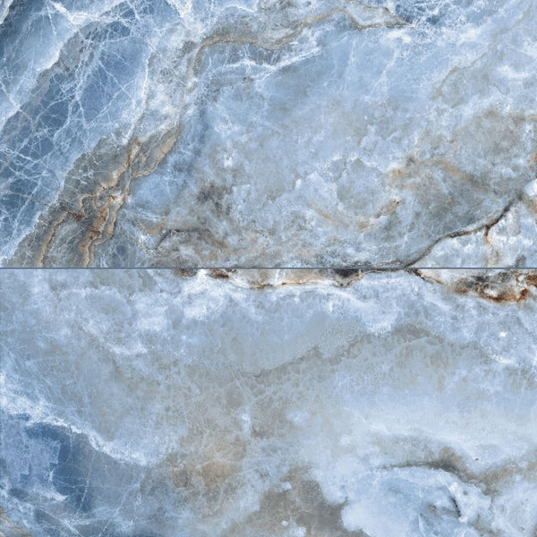 Banff 24" x 48" Onice Azzurro Porcelain Polished Tile