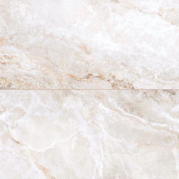 Banff 24" x 48" Onice Bianco Porcelain Polished Tile