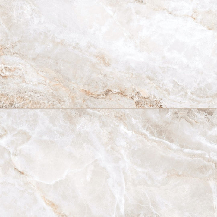 Banff 24" x 48" Onice Bianco Porcelain Polished Tile