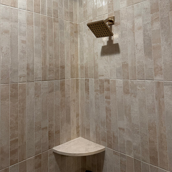 Aria 2" x 18" Crema Porcelain Glossy Tile