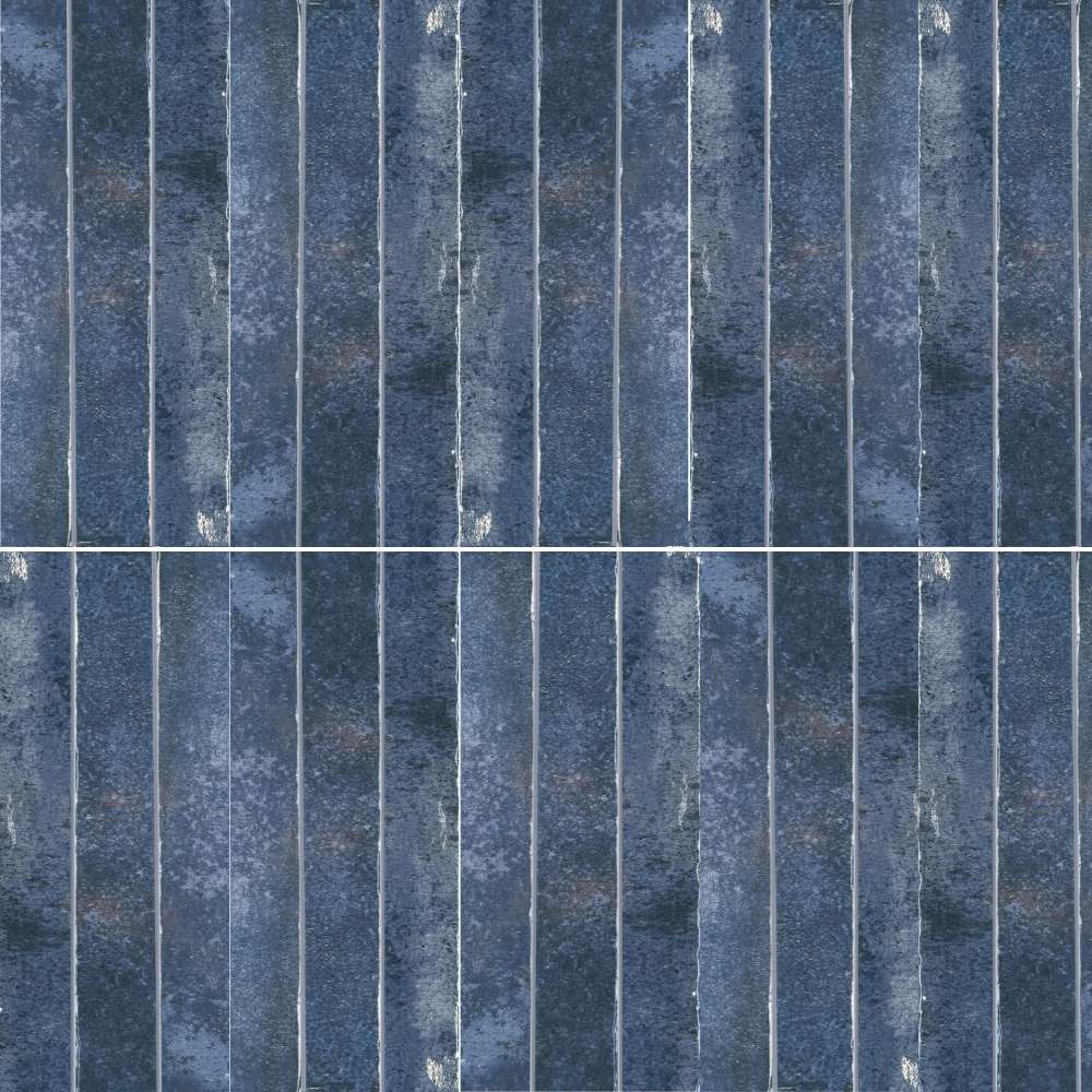 Aria 2" x 18" Indigo Blue Porcelain Glossy Tile