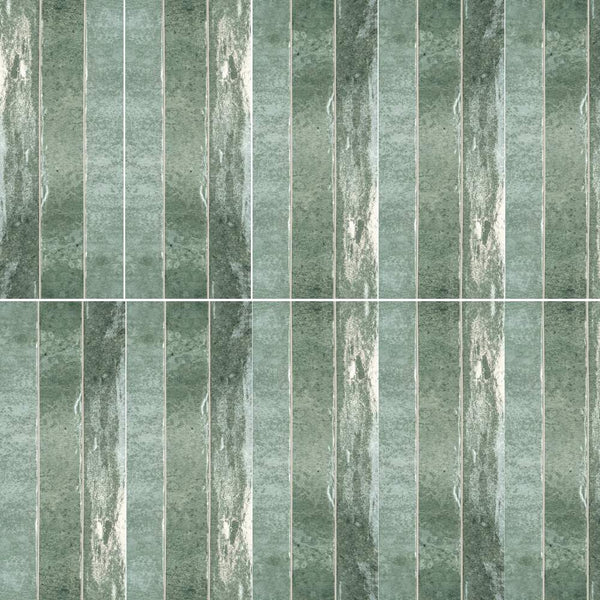 Aria 2" x 18" Jade Porcelain Glossy Tile