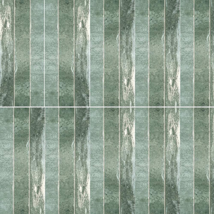 Aria 2" x 18" Jade Porcelain Glossy Tile