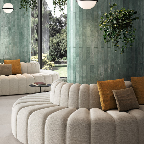 Aria 2" x 18" Jade Porcelain Glossy Tile