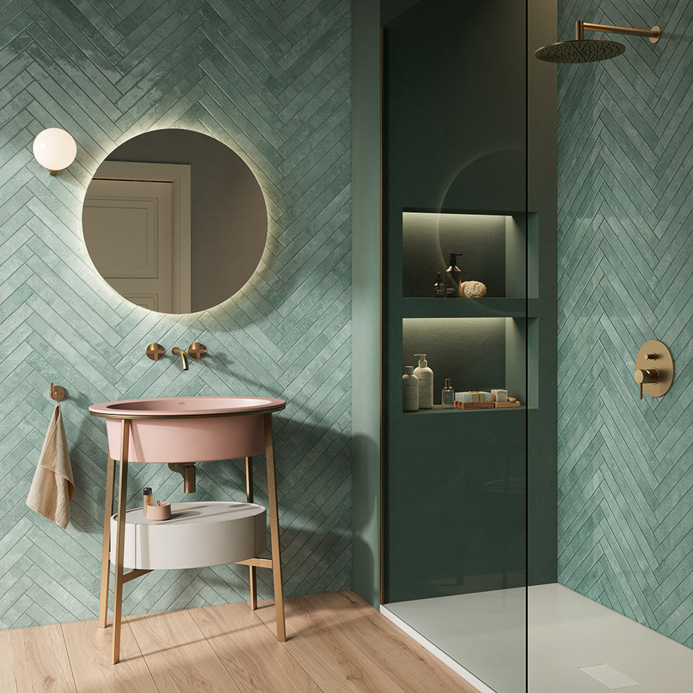 Aria 2" x 18" Jade Porcelain Glossy Tile