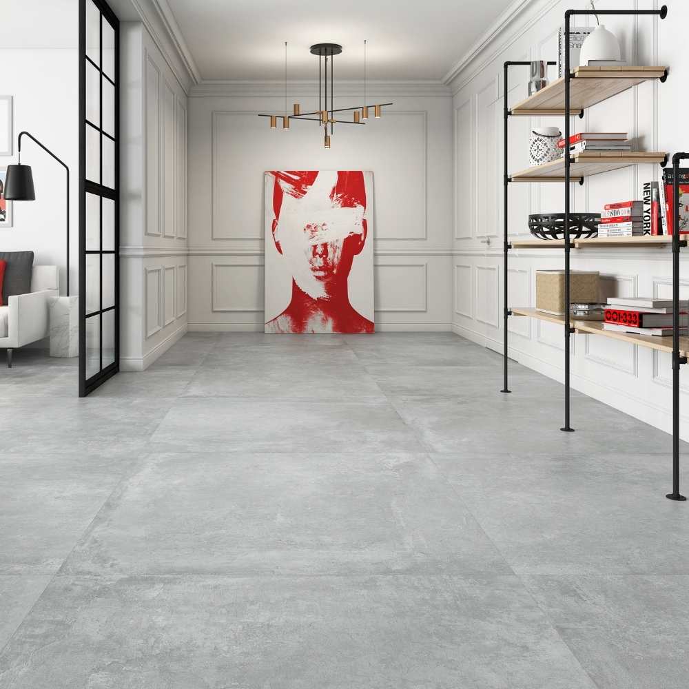 Ledger 24" x 48" Gris Porcelain Matte Tile