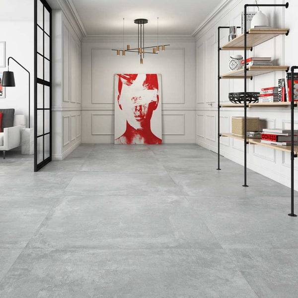 Ledger 24" x 48" Gris Porcelain Matte Tile