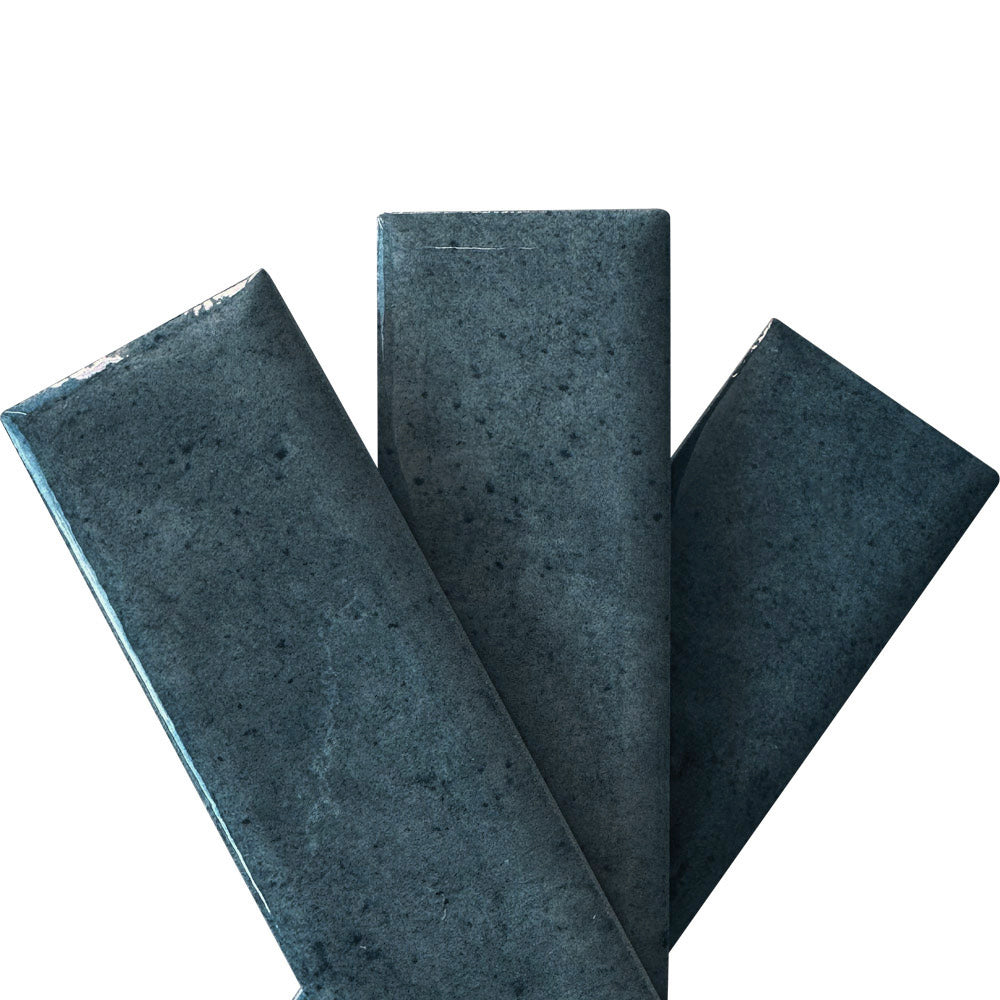 Lazio 2"x8" Deep Blue Porcelain Glossy Tile