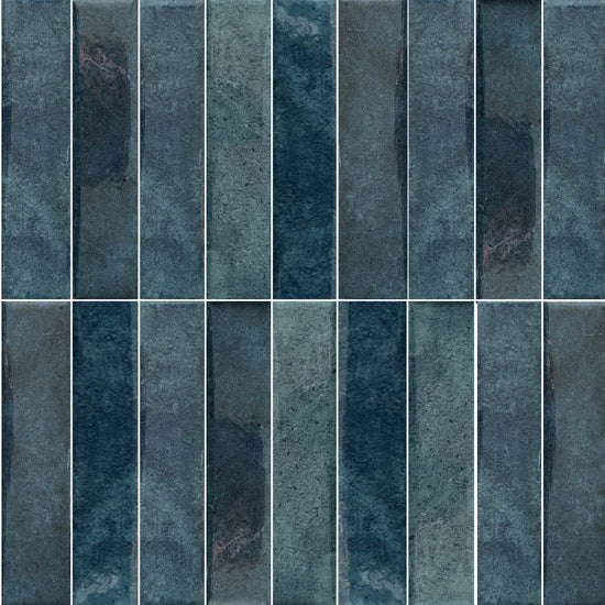 Lazio 2"x8" Deep Blue Porcelain Glossy Tile
