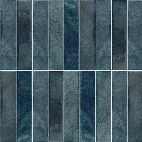 Lazio 2"x8" Deep Blue Porcelain Glossy Tile