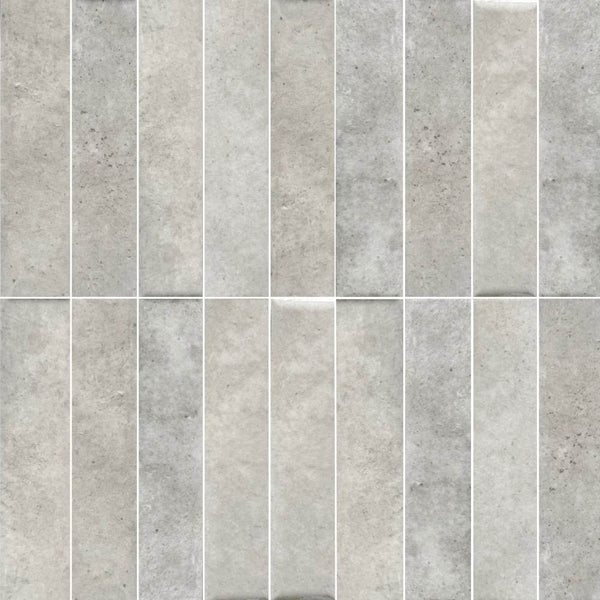 Lazio 2"x8" Grey Porcelain Glossy Tile