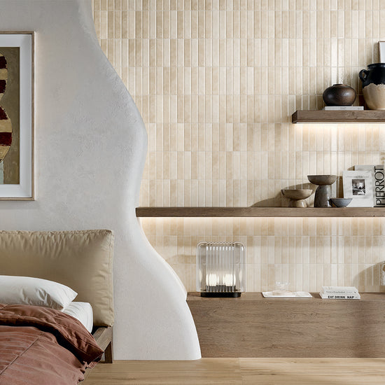 Lazio 2"x8" Sand Porcelain Glossy Tile
