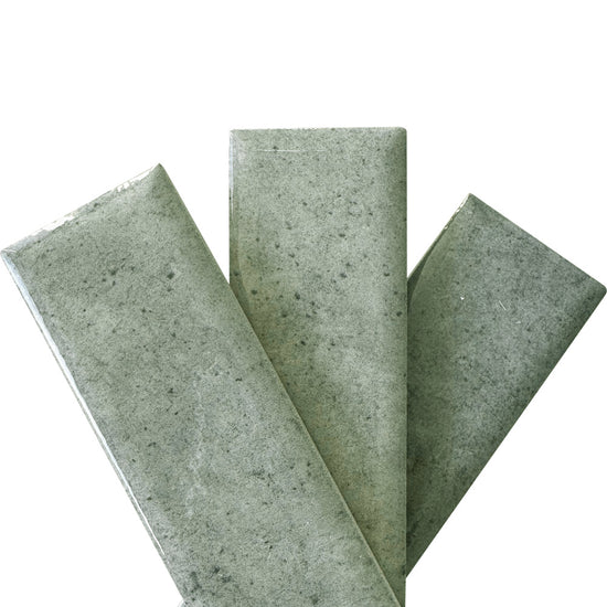 Lazio 2"x8" Sage Porcelain Glossy Tile
