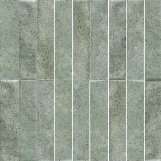 Lazio 2"x8" Sage Porcelain Glossy Tile