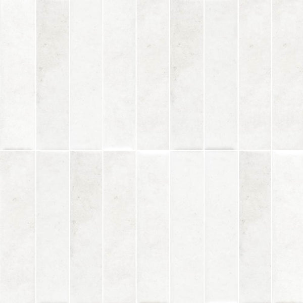 Lazio 2"x8" Snow Porcelain Glossy Tile