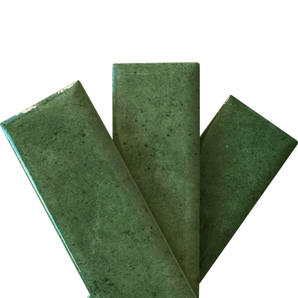 Lazio 2"x8" Verde Porcelain Glossy Tile