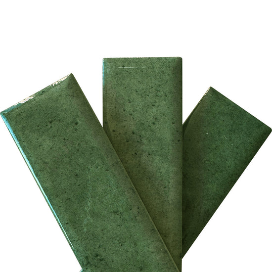 Lazio 2"x8" Verde Porcelain Glossy Tile