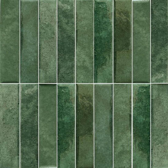 Lazio 2"x8" Verde Porcelain Glossy Tile