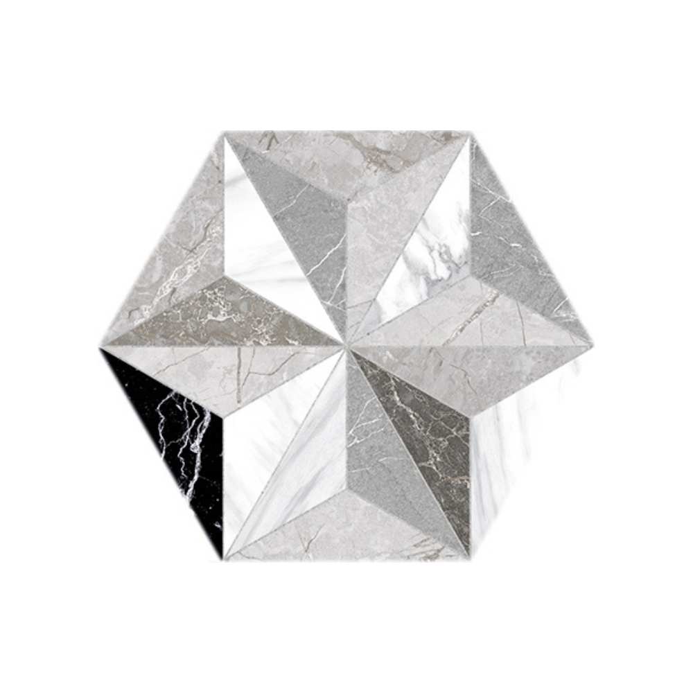 Osiris 8" x 9" Grey Porcelain Matte Tile