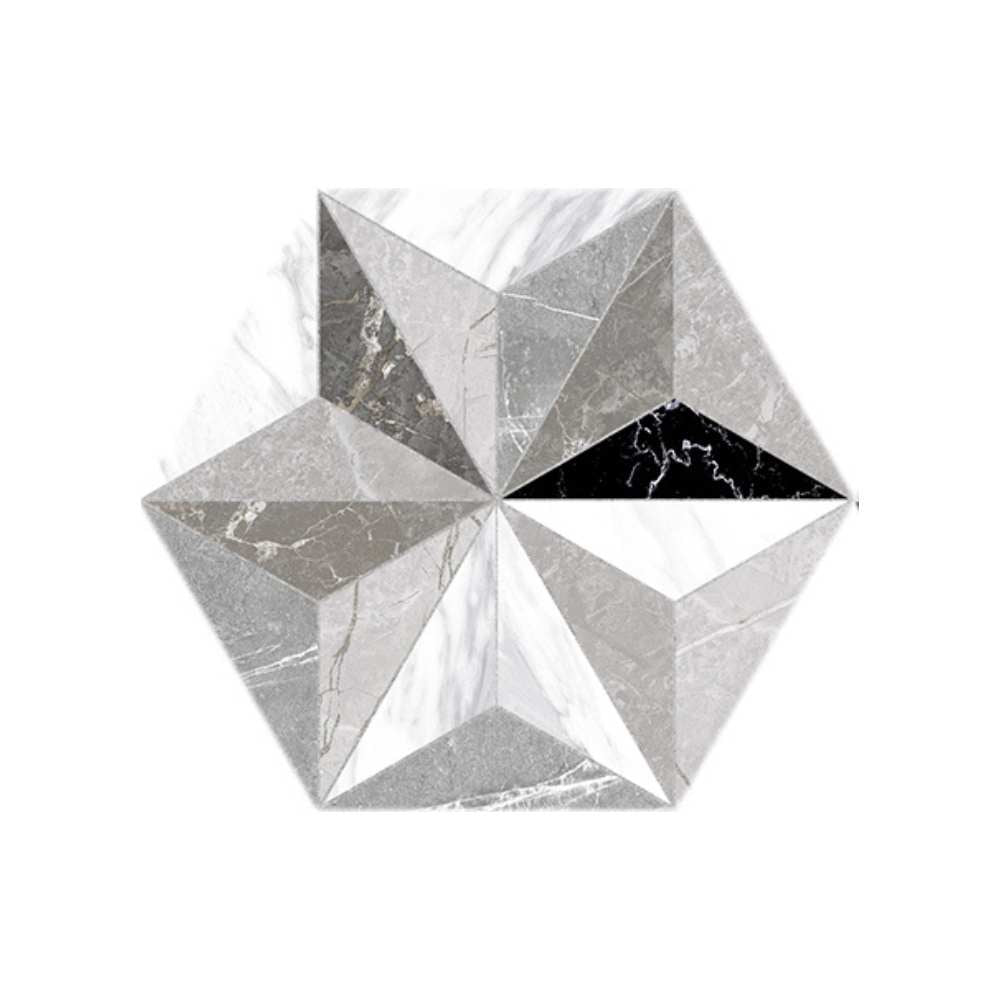 Osiris 8" x 9" Grey Porcelain Matte Tile