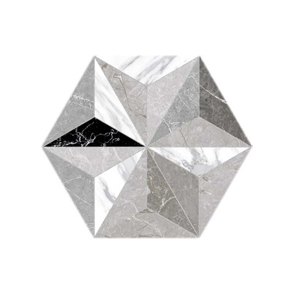 Osiris 8" x 9" Grey Porcelain Matte Tile